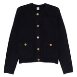 Cardigan con bottoni dorati in nero Toteme - donna 