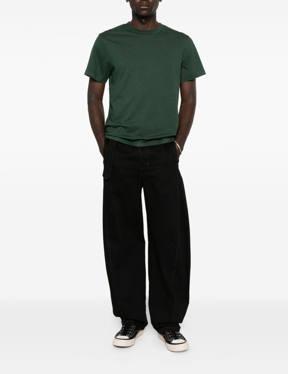 T-shirt girocollo in verde Entire studios - unisex 