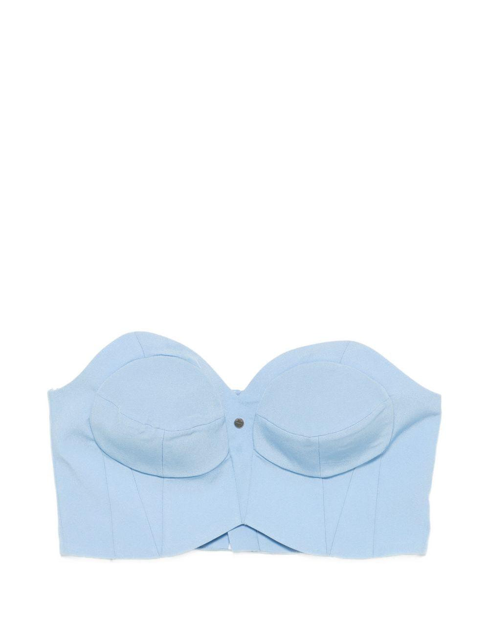 Top bralette in azzurro rabanne - donna 