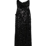 Abito lungo con paillettes in nero Coperni - donna 