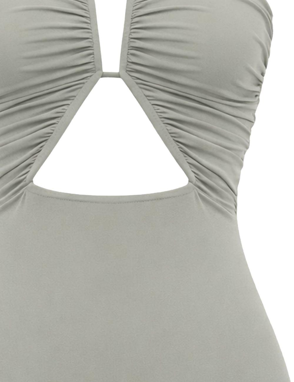 Costume da bagno con dettaglio cut-out in grigio Rick owens - donna 