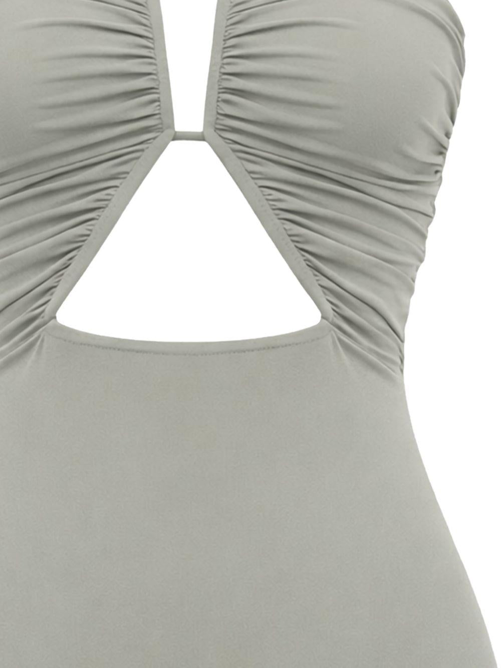 Costume da bagno con dettaglio cut-out in grigio Rick owens - donna 