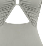 Costume da bagno con dettaglio cut-out in grigio Rick owens - donna 