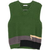Gilet colour-block con scollo a v in verde Ymc - uomo 