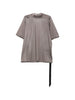 Rick Owens DRKSHDW women's grey short-sleeve T-shirt with ribbon