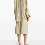 Camicia con monogramma in beige 