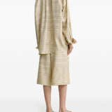 Camicia con monogramma in beige 