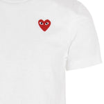 T-shirt con ricamo in bianco Comme des garcons play - uomo 