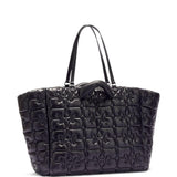 Borsa tote xxl trapuntata in nero Ganni - donna 