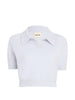 Top in maglia leni in celeste Khaite - donna