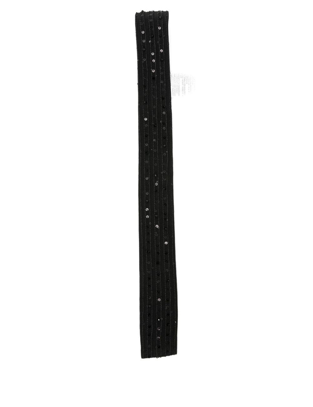Cravatta con paillettes in nero Antonelli - donna 