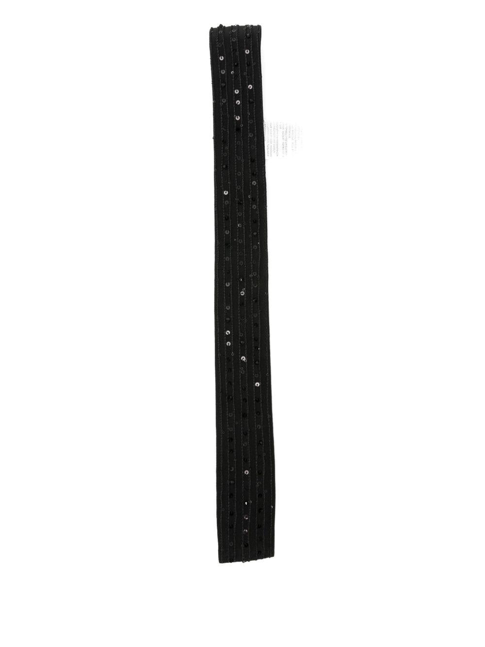 Cravatta con paillettes in nero Antonelli - donna 