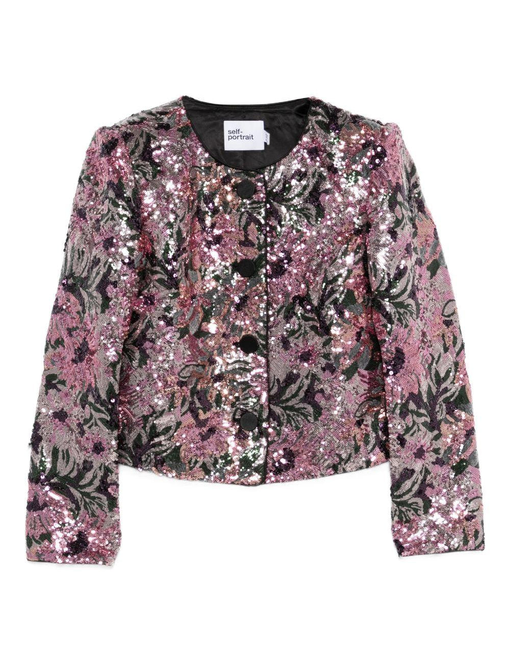 Giacca con paillettes in rosa Self-Portrait - donna 