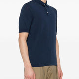 Blue cotton polo shirt Eleventy - uomo 