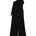 Tuta intera drappeggiata con cristalli in nero David Koma - donna 