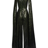 Tuta Intera Con Paillettes in nero Elie saab - donna 