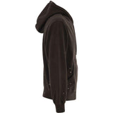 Felpa con logo ricamato a schizzi di vernice in marrone Carhartt wip - uomo 
