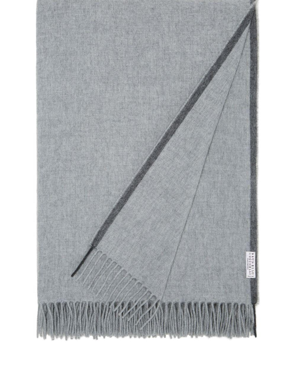 Coperta in cashmere in grigio Brunello cucinelli - donna 