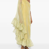 Abito lungo monospalla Cicogna in giallo taller marmo - donna<BR/> 