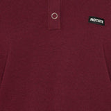 Polo con applicazione logo in bordeaux 
