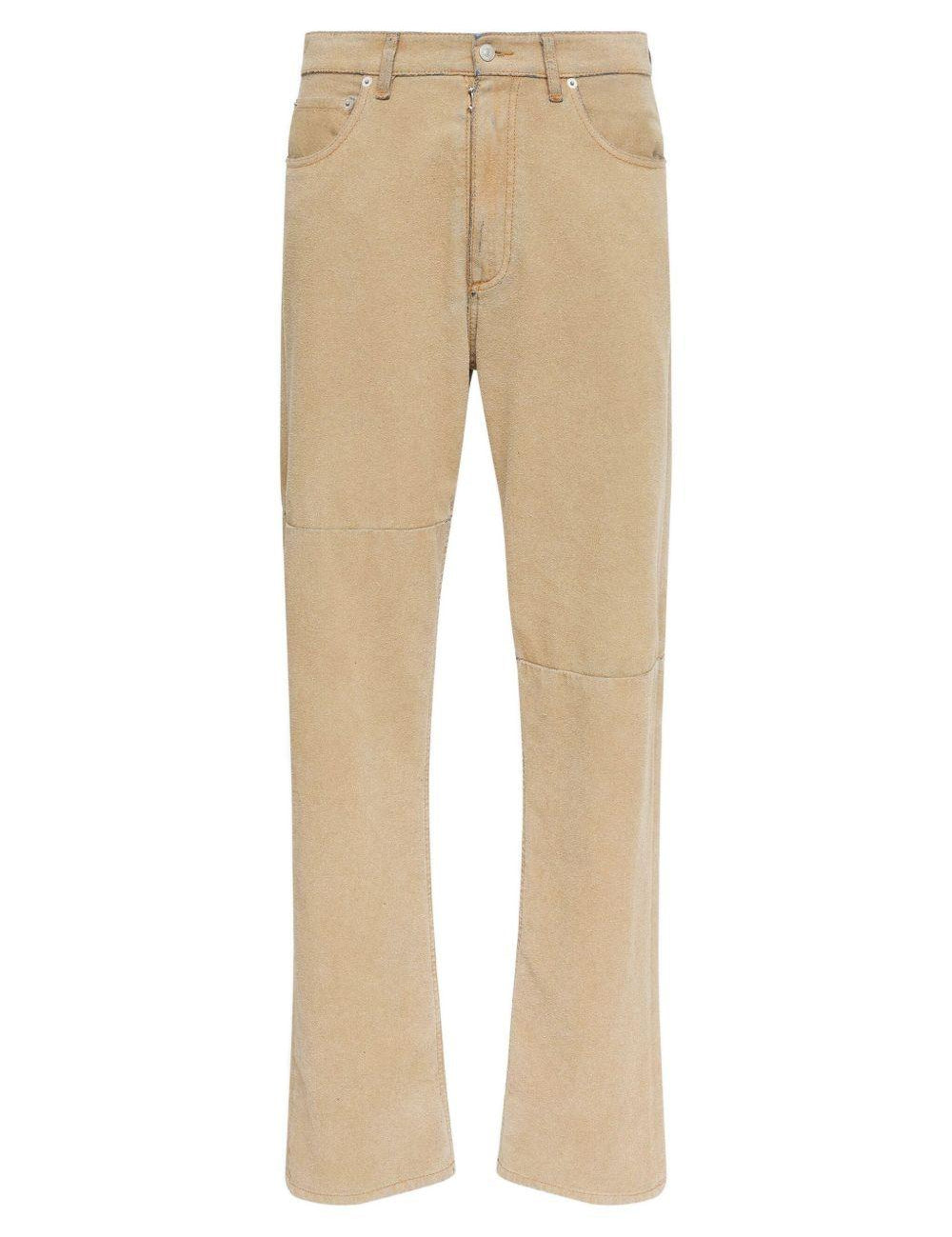 Jeans a cinque tasche in marrone Mm6 maison margiela - uomo 