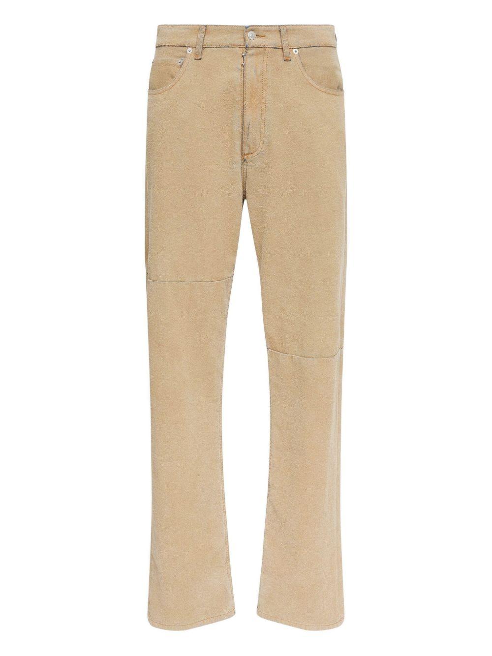 Jeans a cinque tasche in marrone Mm6 maison margiela - uomo 