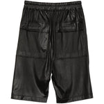 Pantaloncini con bottoni e coulisse in nero Rick owens drkshdw - donna 