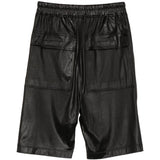Pantaloncini con bottoni e coulisse in nero Rick owens drkshdw - donna 