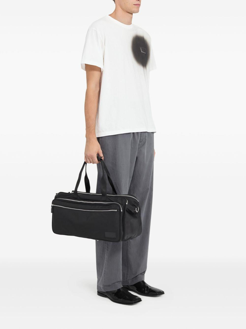 T-shirt con stampa in bainco Mm6 maison margiela - uomo 