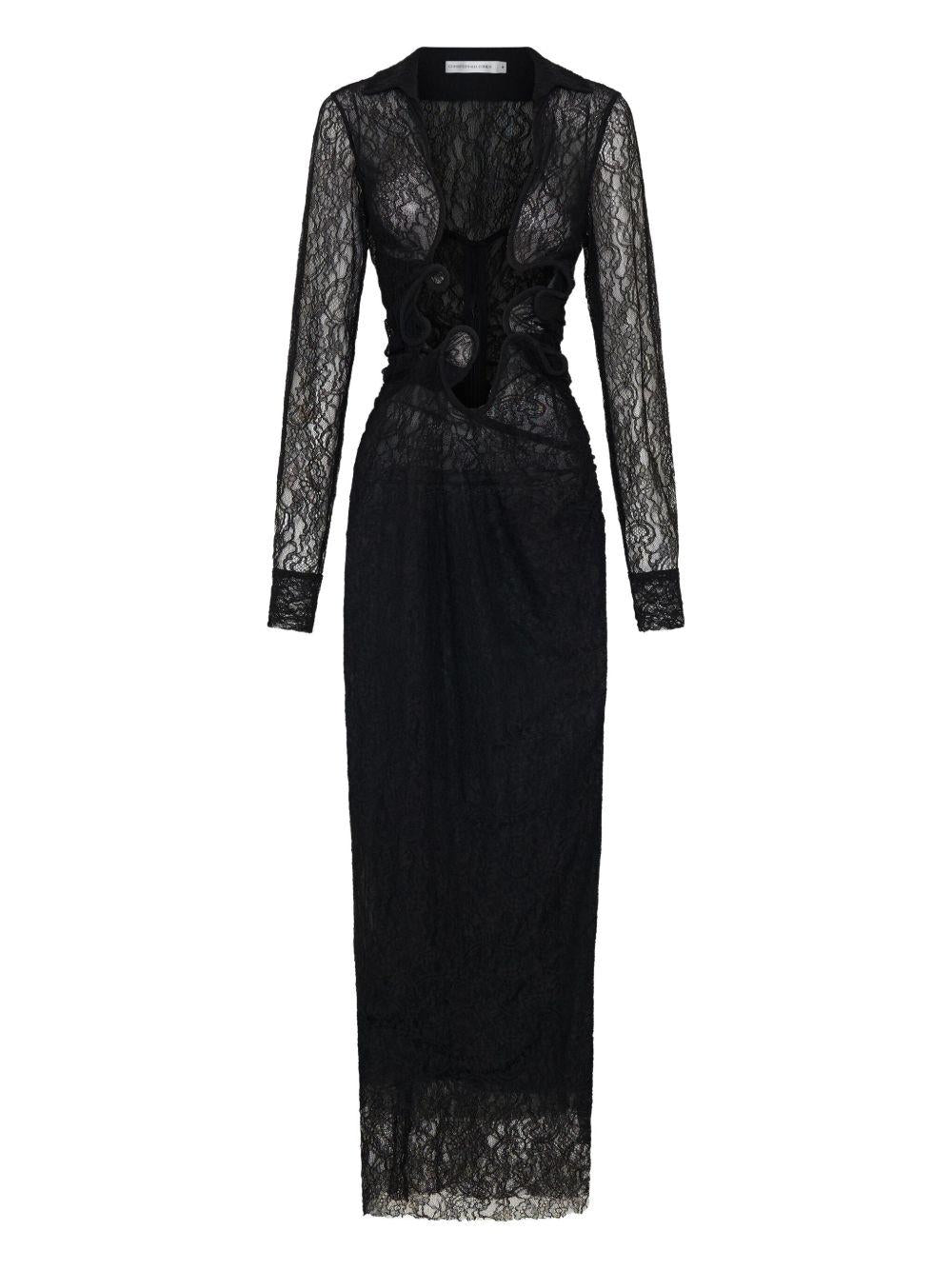 Abito lungo Lace Venus in nero Christopher esber - donna 