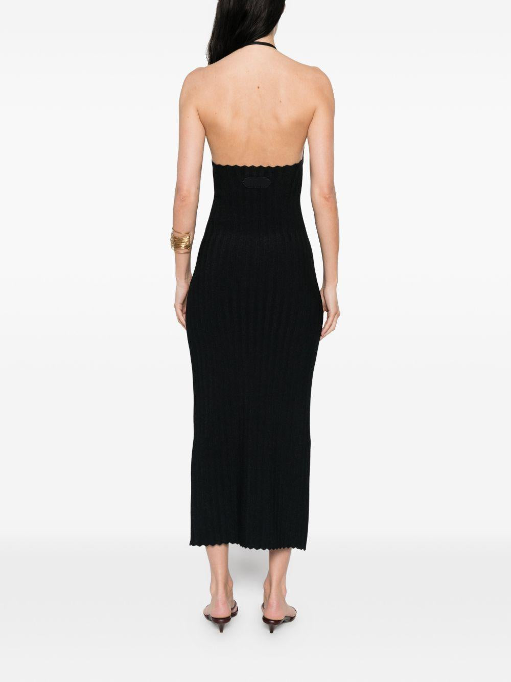 Abito midi tablier in blu scuro Jacquemus - donna 