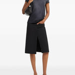 T-shirt con logo in nero Courrèges - donna 
