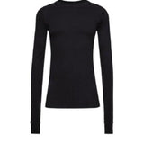 Top a maniche lunghe in cotone grider in nero Rick Owens x Moncler - unisex 