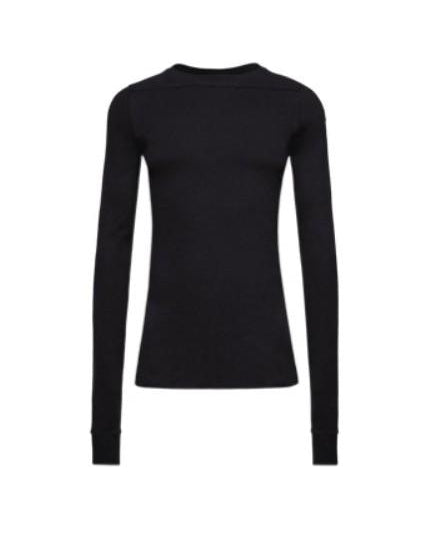Top a maniche lunghe in cotone grider in nero Rick Owens x Moncler - unisex 