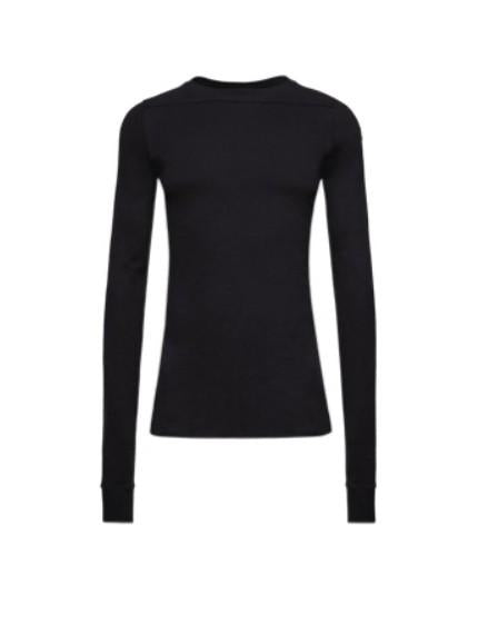 Top a maniche lunghe in cotone grider in nero Rick Owens x Moncler - unisex 