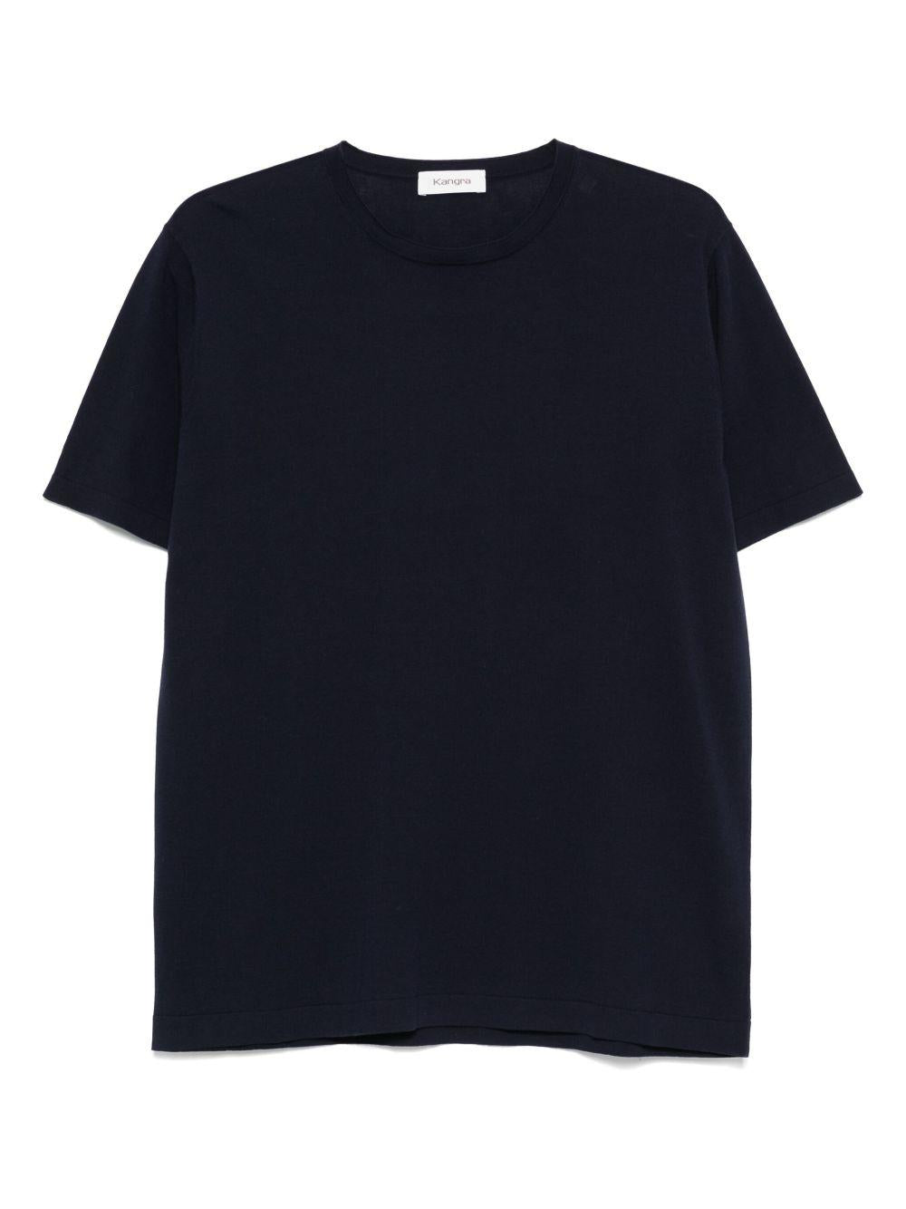 T-shirt in cotone in blu Kangra - uomo 