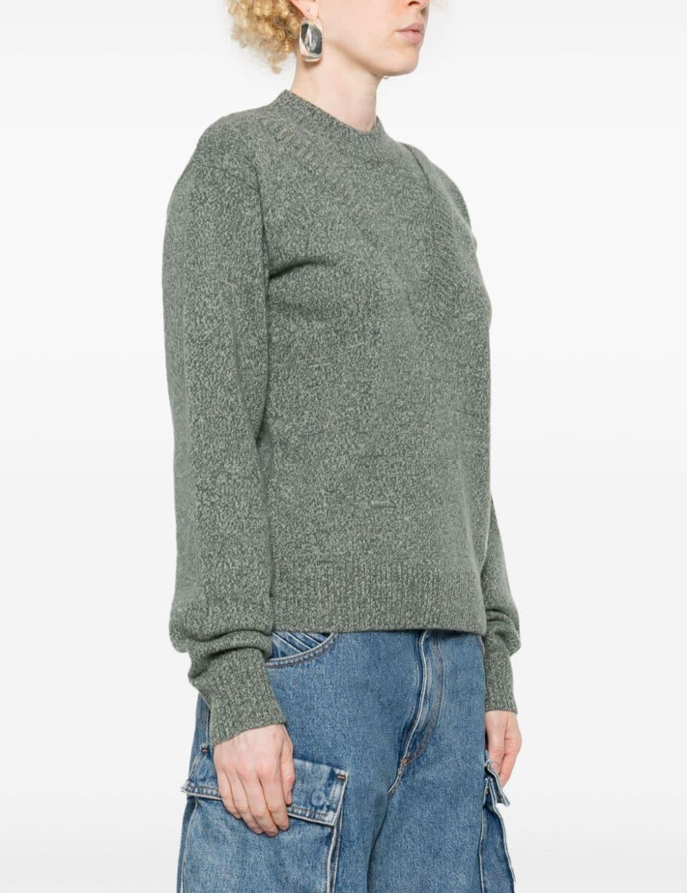 Maglione a strati in verde di Rabanne - donna 