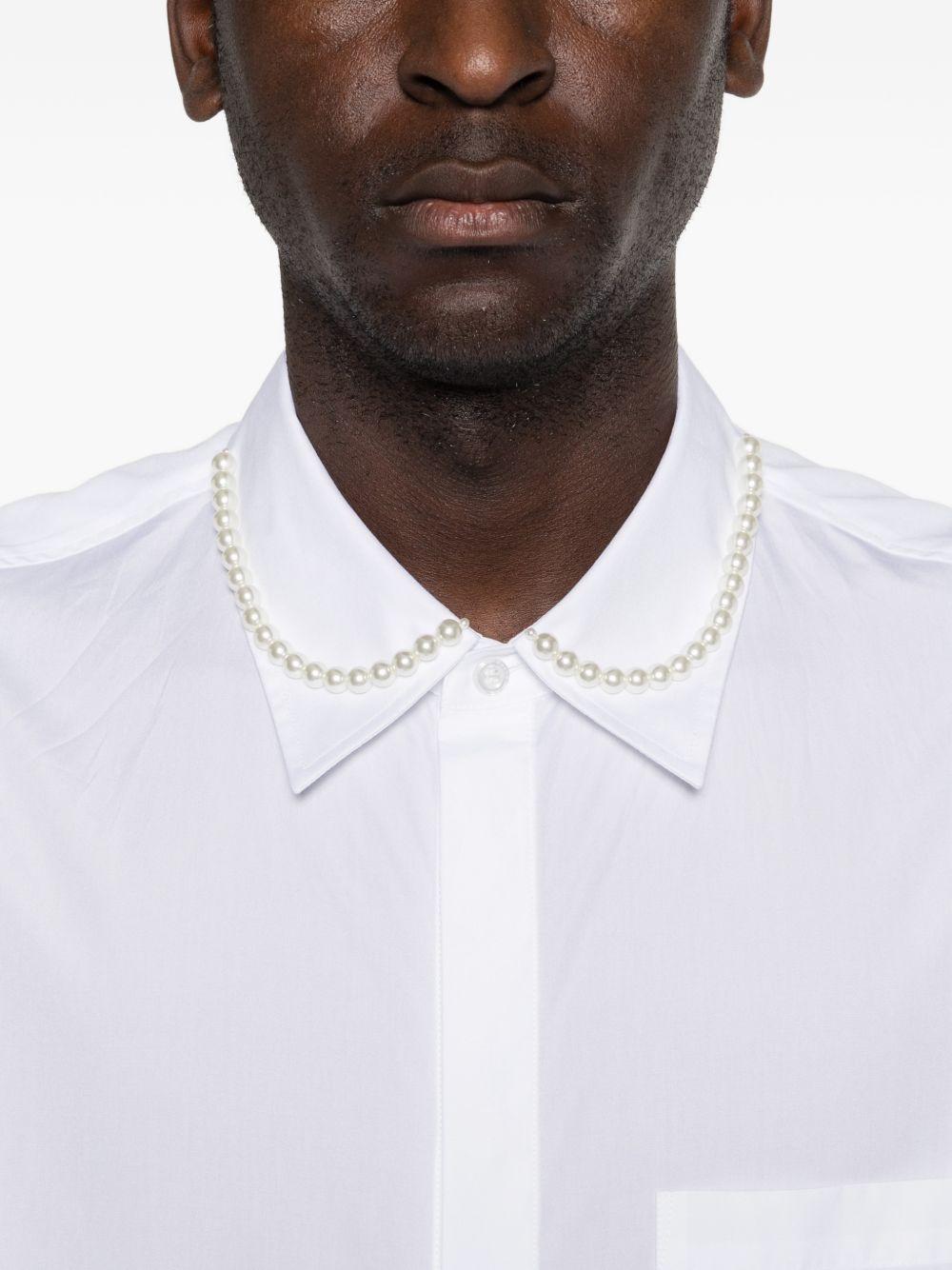 Camicia con decorazione di perline in bianco Simone rocha - uomo 