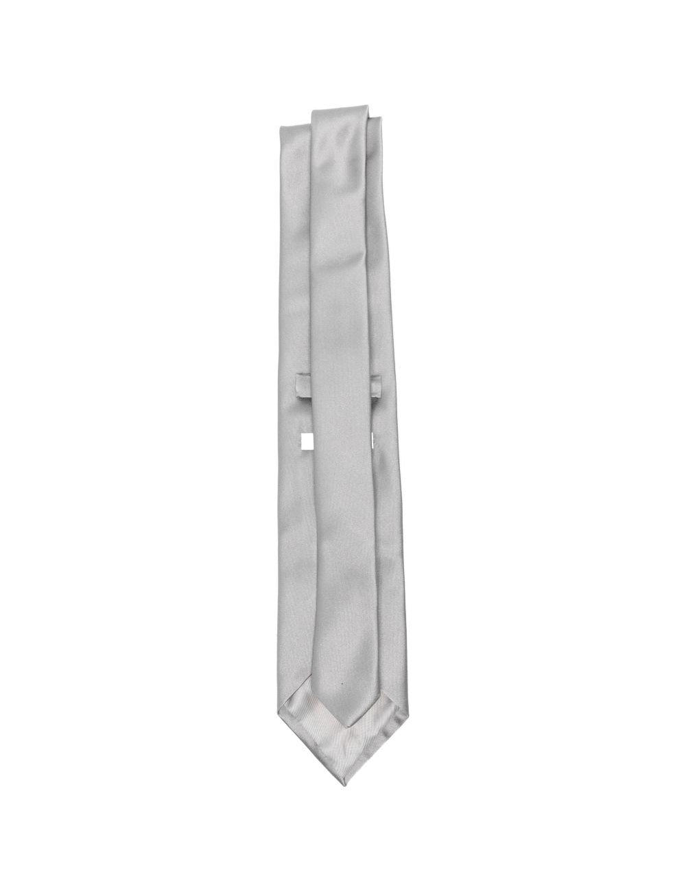 Cravatta satinata in grigio Lardini - uomo 