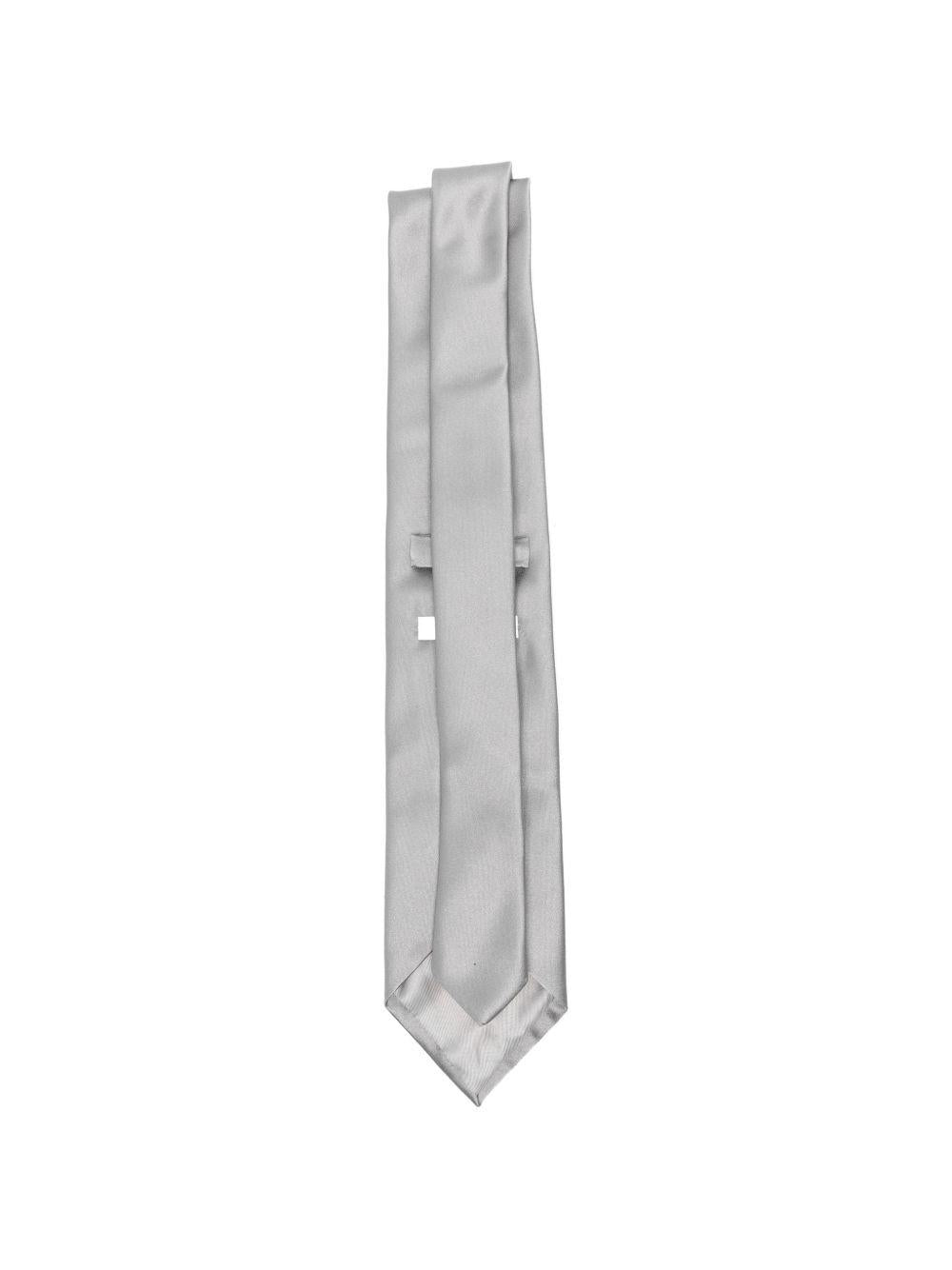 Cravatta satinata in grigio Lardini - uomo 