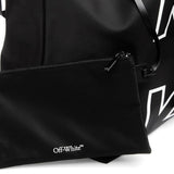 Borsa con logo in nero off white - unisex 