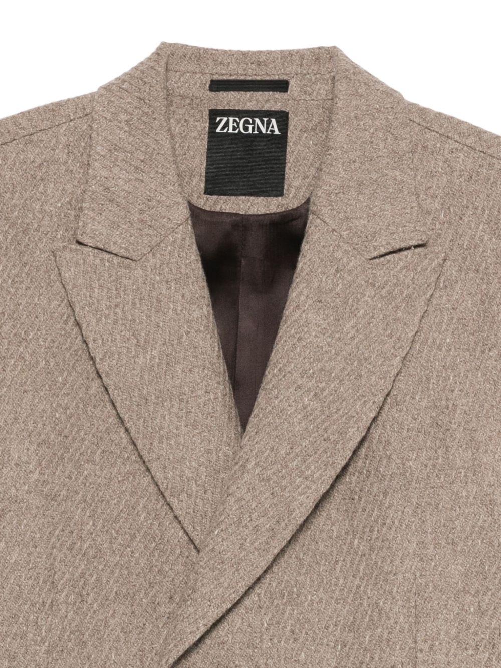 Cappotto doppiopetto in beige Zegna - uomo 