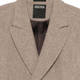 Cappotto doppiopetto in beige Zegna - uomo 