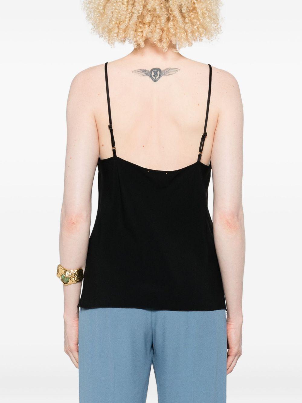 Top con scollo a v in nero Forte forte - donna 