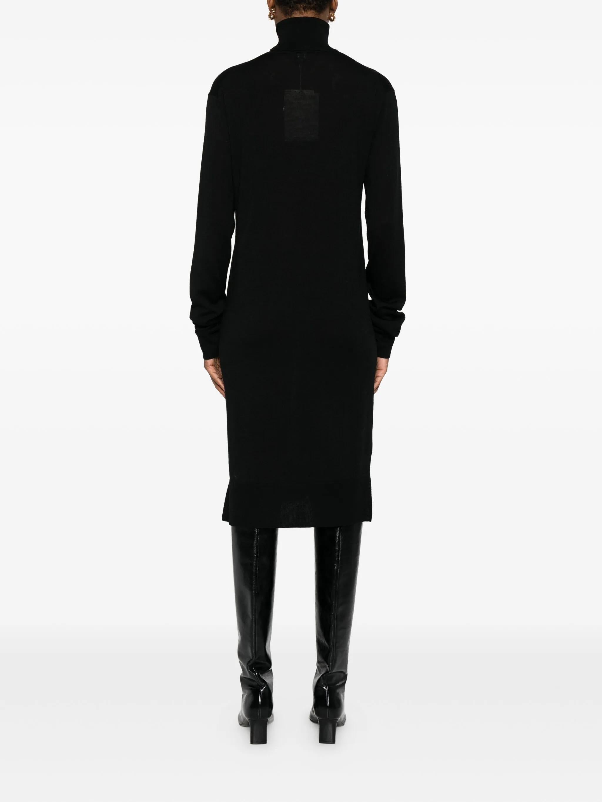 Abito midi a collo alto in nero Toteme - donna 
