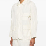Giacca con effetto stropicciato in bianco GONGDID DESIGN - uomo 