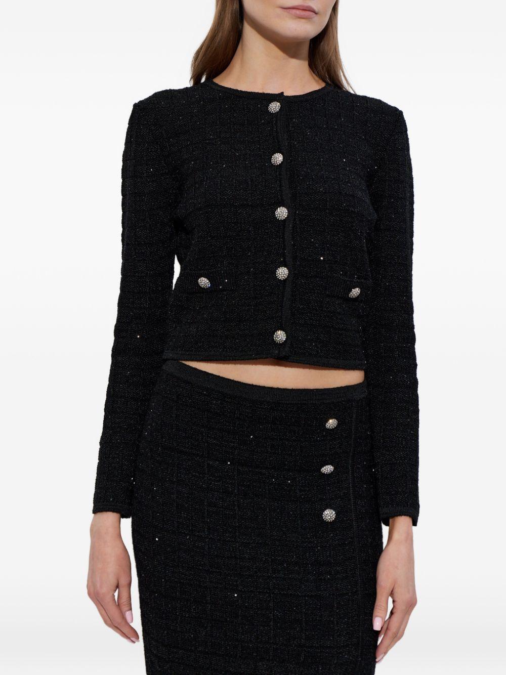 Giacca con bottoni gioiello in nero Alessandra Rich - donna 