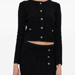Giacca con bottoni gioiello in nero Alessandra Rich - donna 