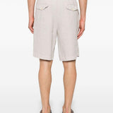 Shorts in lino in beige Brunello cucinelli - uomo 