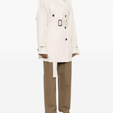 Trench doppiopetto con cintura in avorio Toteme - donna 
